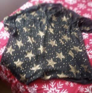 Torrid Black and Gold Star Patterned Shirt